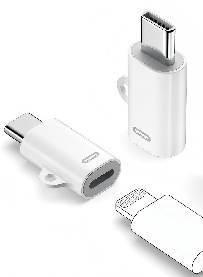 USB 2 Pack USB C to light-ning adapter, Type C Female to light-ning Male Adapter,Compatible with iPhone 15/15 Plus/15 Pro/15 Pro Max iPad Air and More Type C Devices Charging Support Data Transmission - Image 1